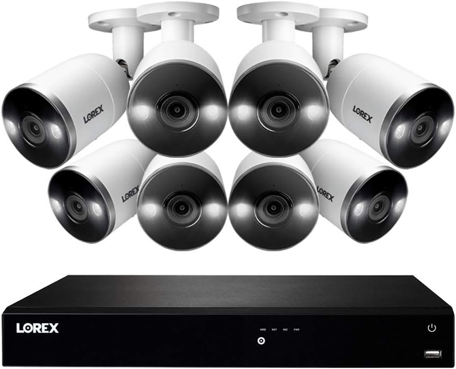 4K Security Camera System, 16-Channel 3TB NVR with 8 Indoor/Outdoor Wired IP POE Metal Cameras D309