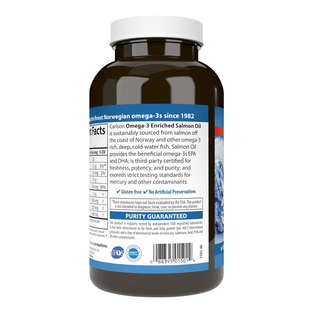 Norwegian Salmon Oil 500 mg Omega-3s 180 Softgels D90026