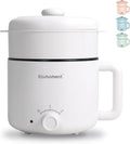 White Electric Mini Ramen Cooker 1.2L Nonstick 300W/600W Y35762