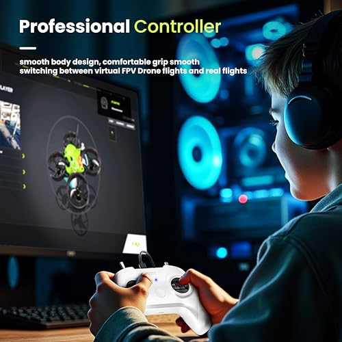 8 Channel FPV Drone Remote Controller (White) B383
