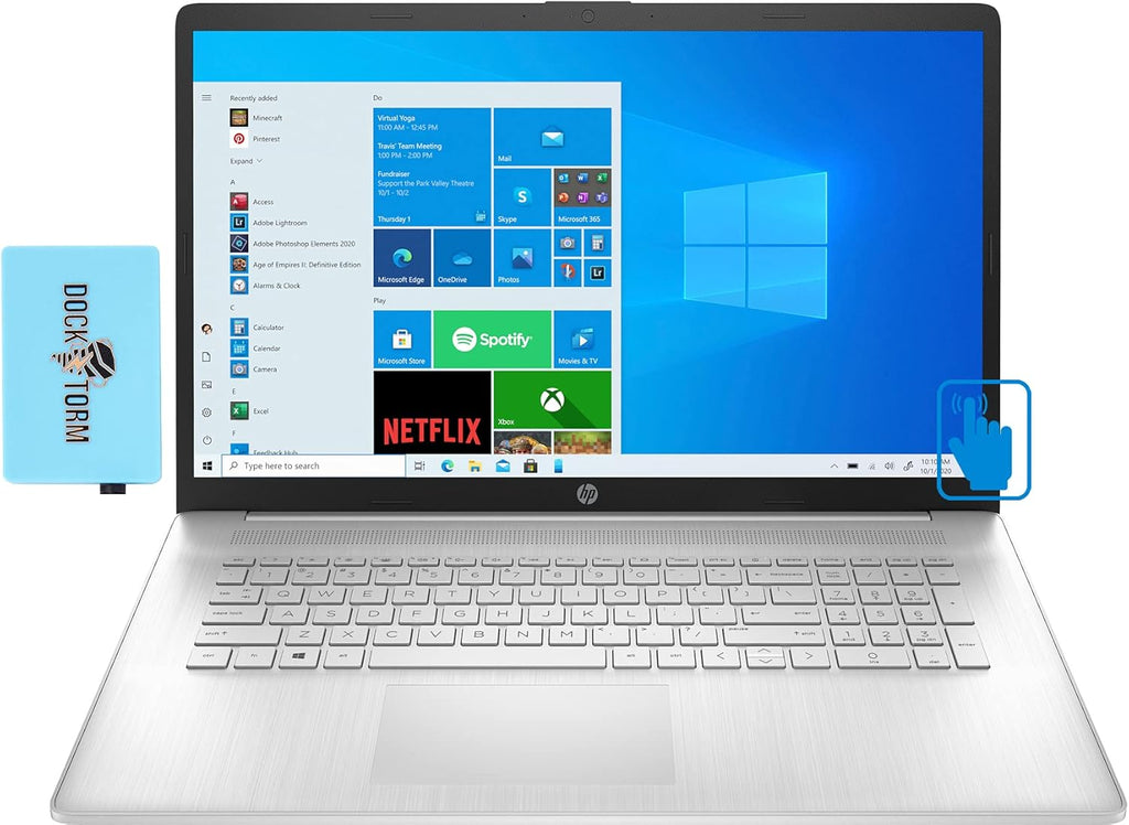 17.3" HD Touchscreen Laptop, AMD Ryzen 5 5500U, 16GB RAM, 128GB PCIe SSD + 1TB HDD, AMD Radeon, Win 10 H V688