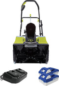 48-Volt Cordless Snow Blower, 18-Inch, with 2 x 4.0-Ah Batteries and Charger M9556