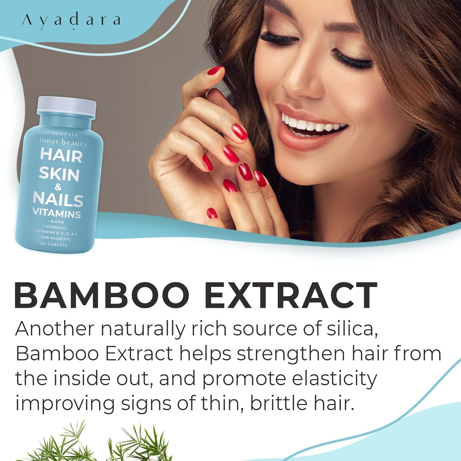 Hair Skin and Nails Vitamins 60 Capsules with Biotin L6242