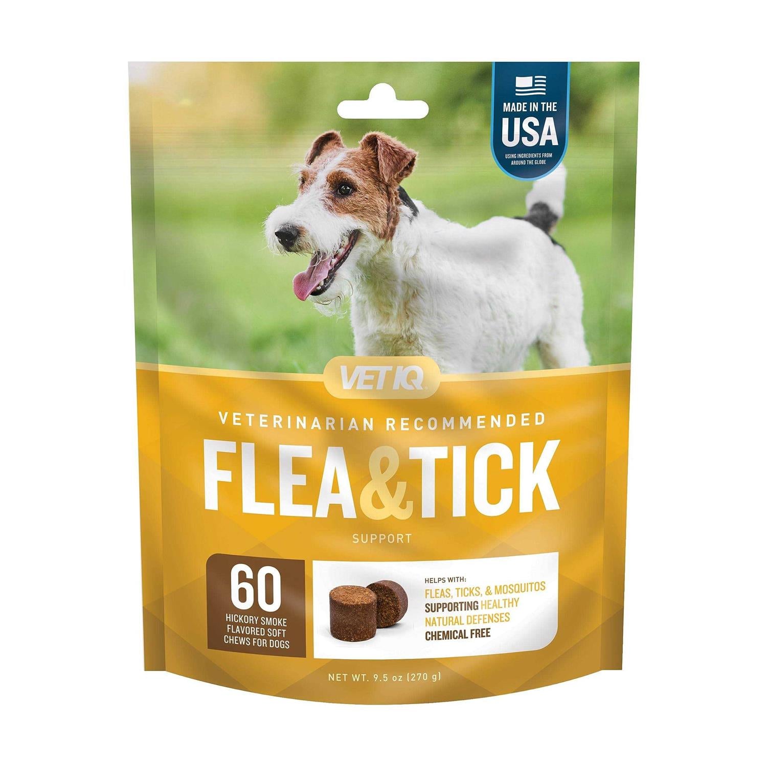 Hickory Smoke Flavored Soft Chews Flea & Tick Support for Dogs V16407