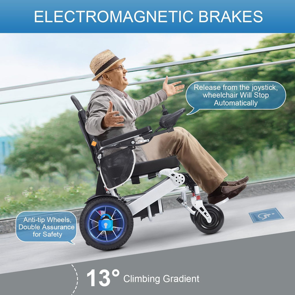 Lightweight Foldable Aluminium Alloy Electric Wheelchair A854