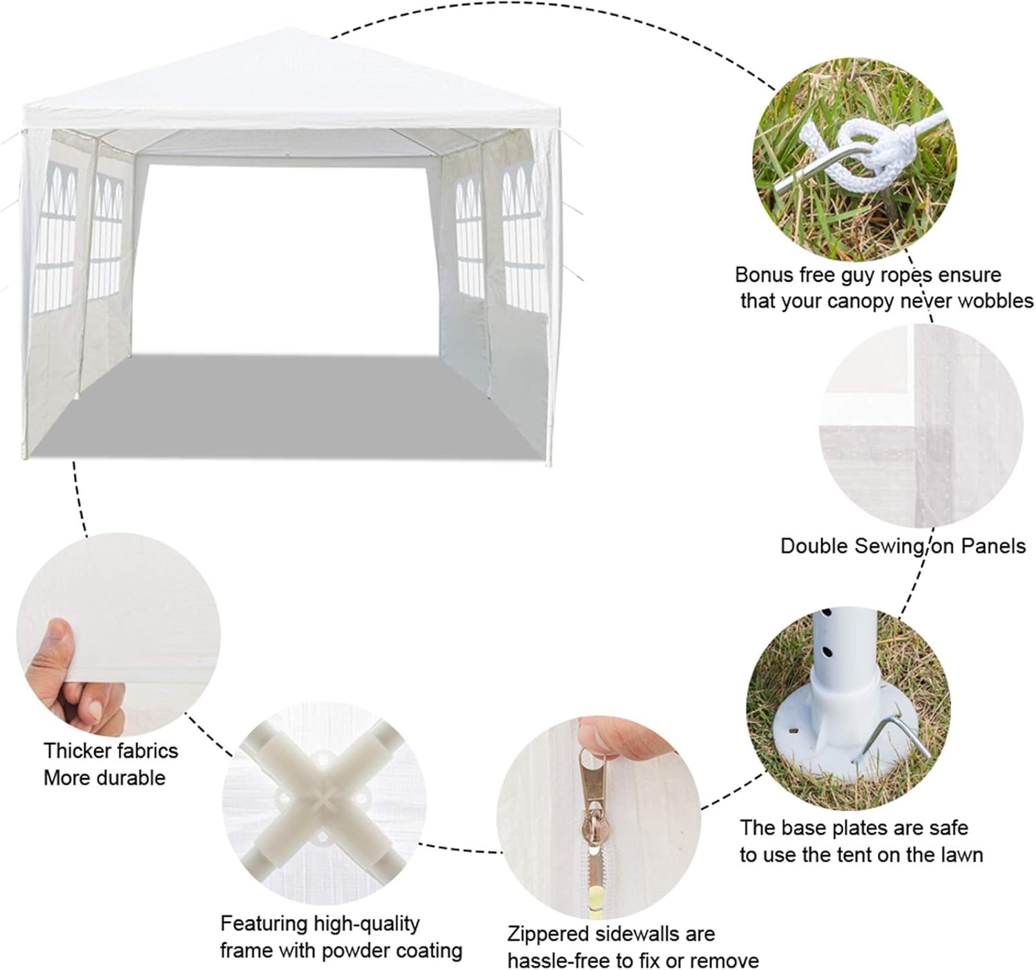 10'x20' Outdoor Canopy Tent with Sidewalls L181531