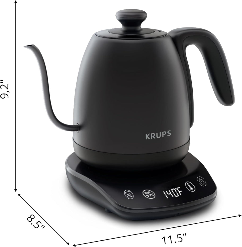 Black Stainless Steel Gooseneck Electric Kettle 1 Liter Y1294