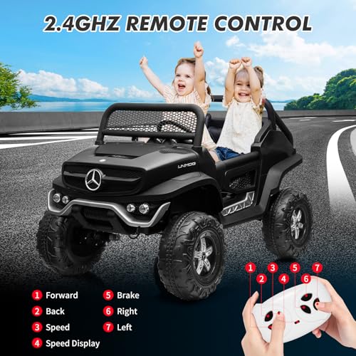 White 2 Seater 24V Battery Powered Ride On Truck J24514
