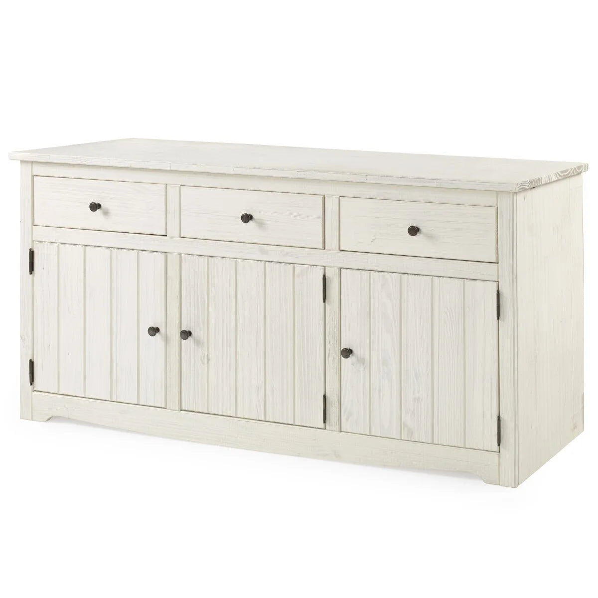 White Distressed Wood Buffet Sideboard J27364