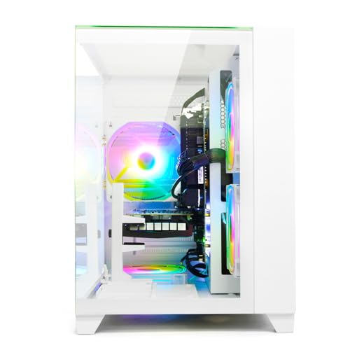 White Gaming PC Desktop with Ryzen 5 5500, GeForce RTX 3050 6GB, 16GB DDR4, 1TB NVME SSD E7660