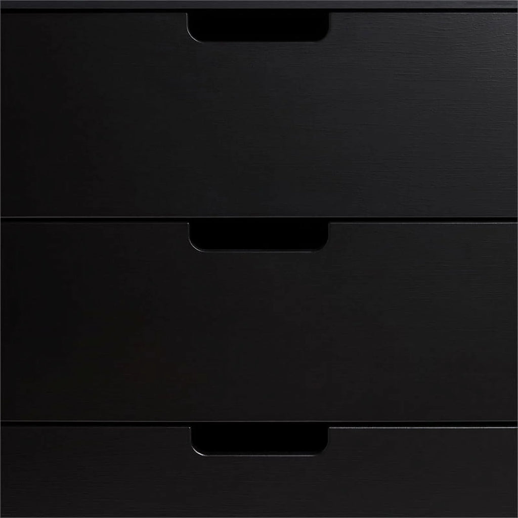 Black 6 Drawer Wood Dresser V4480