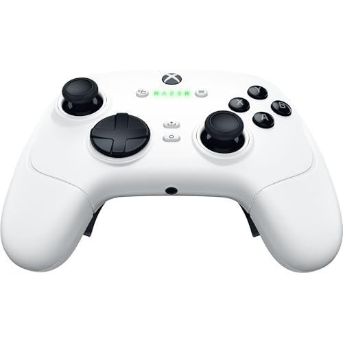White Wireless Gaming Controller with 6 Remappable Buttons I32140