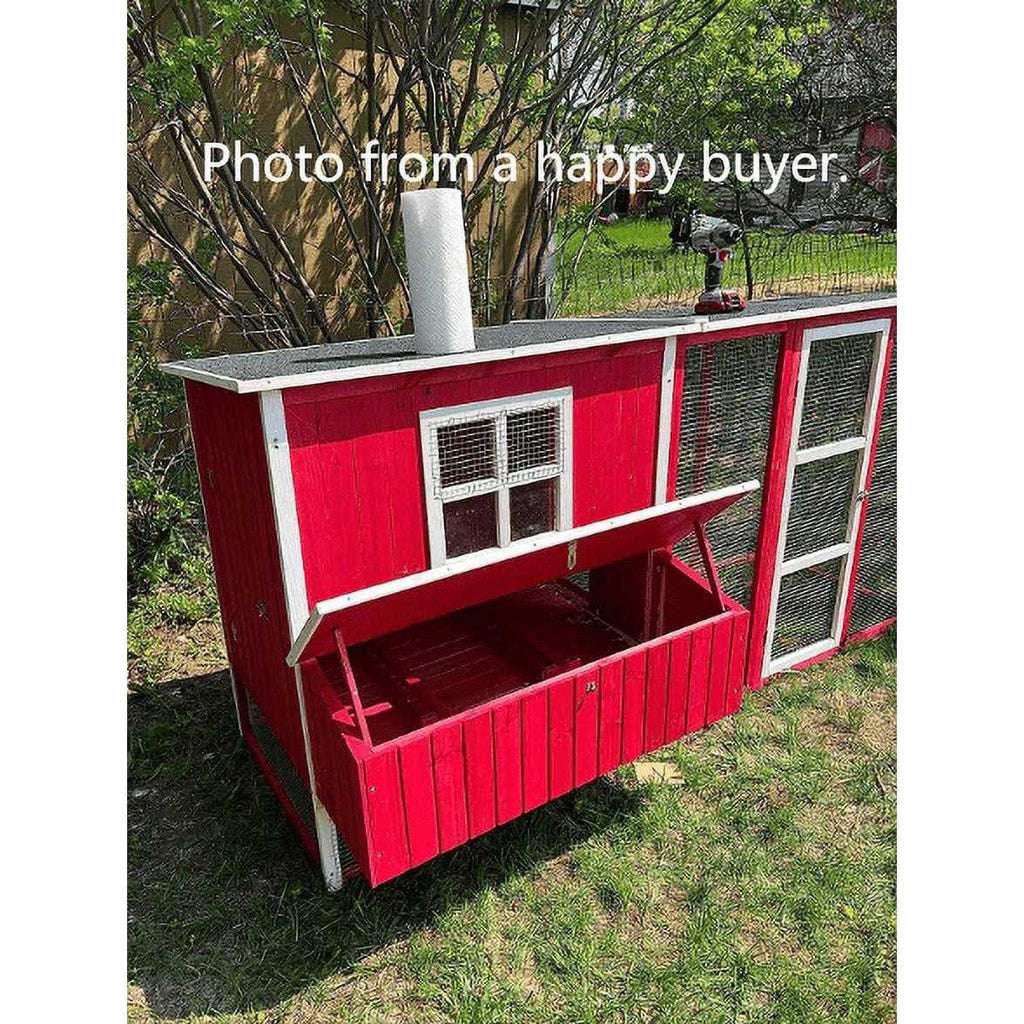 87 inch Wood Chicken Coop Hen House Run Nesting Box X995