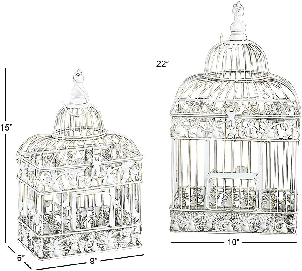 White Metal Birdcage B69511
