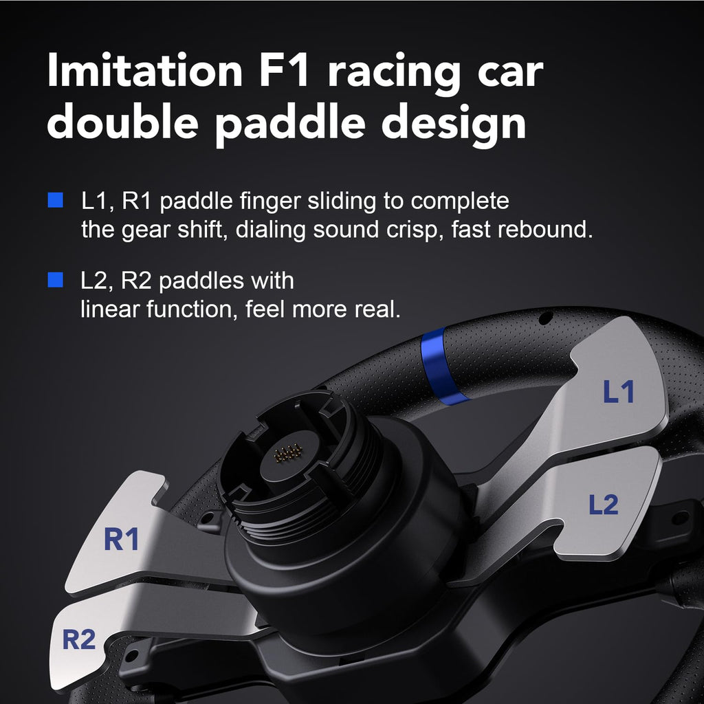 PC Racing Wheel with Force Feedback Steering Wheel, Pedals, Shifter, Detachable 270/900 Degree Steering Wheel K32476