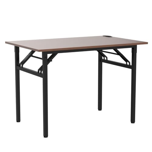 Rustic Brown Folding Desk with USB & Socket 31.5" T527964