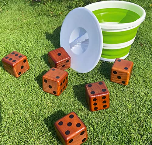 Giant Wooden Yard Dice, Set of 6 E19447