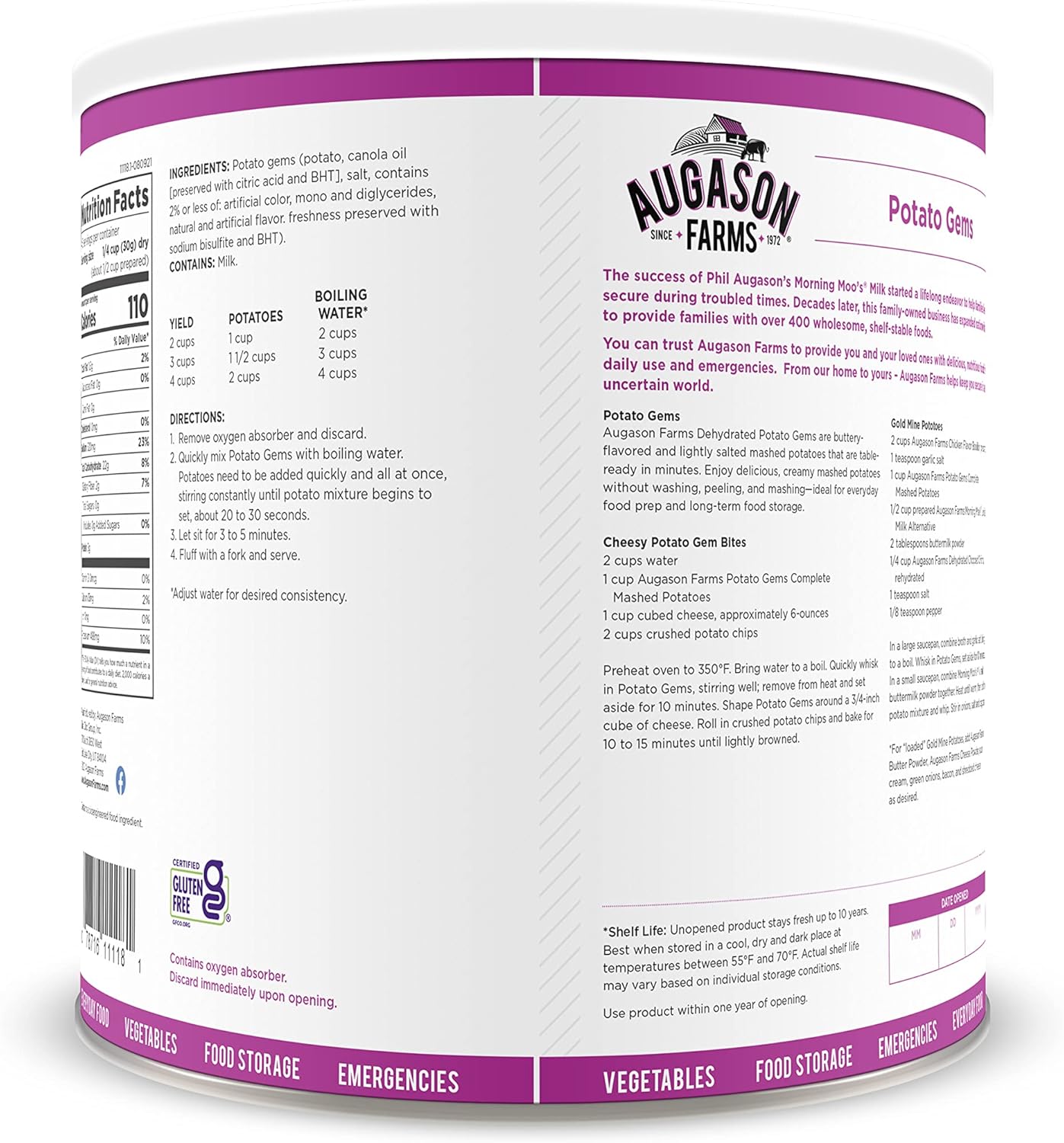 3 lbs Mashed Potatoes No. 10 Can E3080