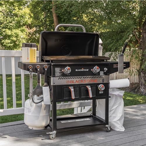 28 inch Black Stainless Steel Gas Griddle with Hood T3977