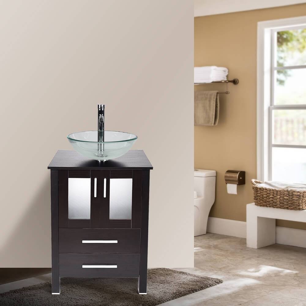 Dark Brown 24 inch Bathroom Vanity Combo L132