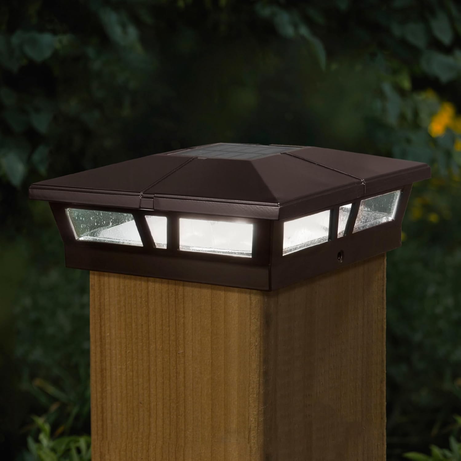 6x6 Brown Aluminum Solar Post Cap U1741