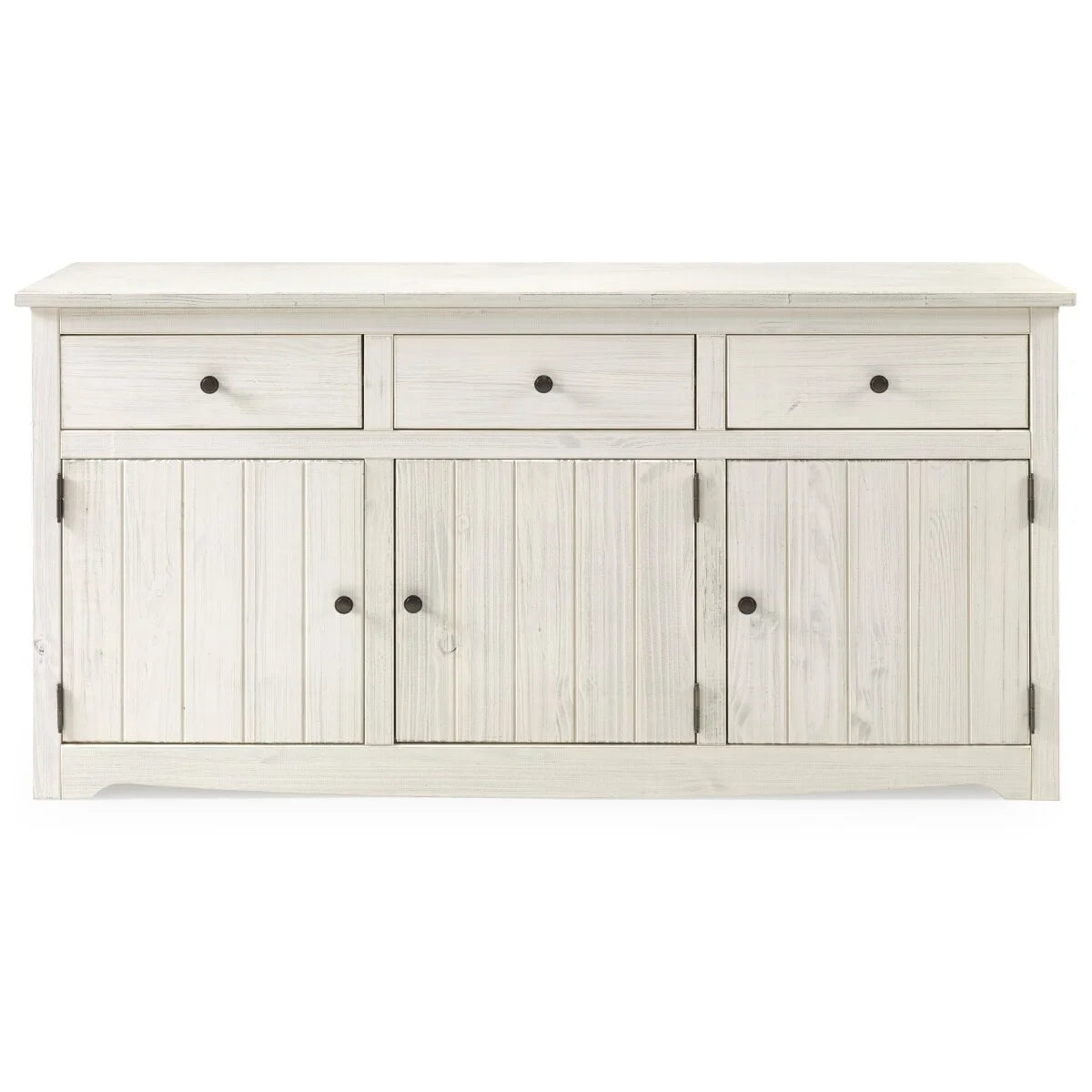 White Distressed Wood Buffet Sideboard J27364