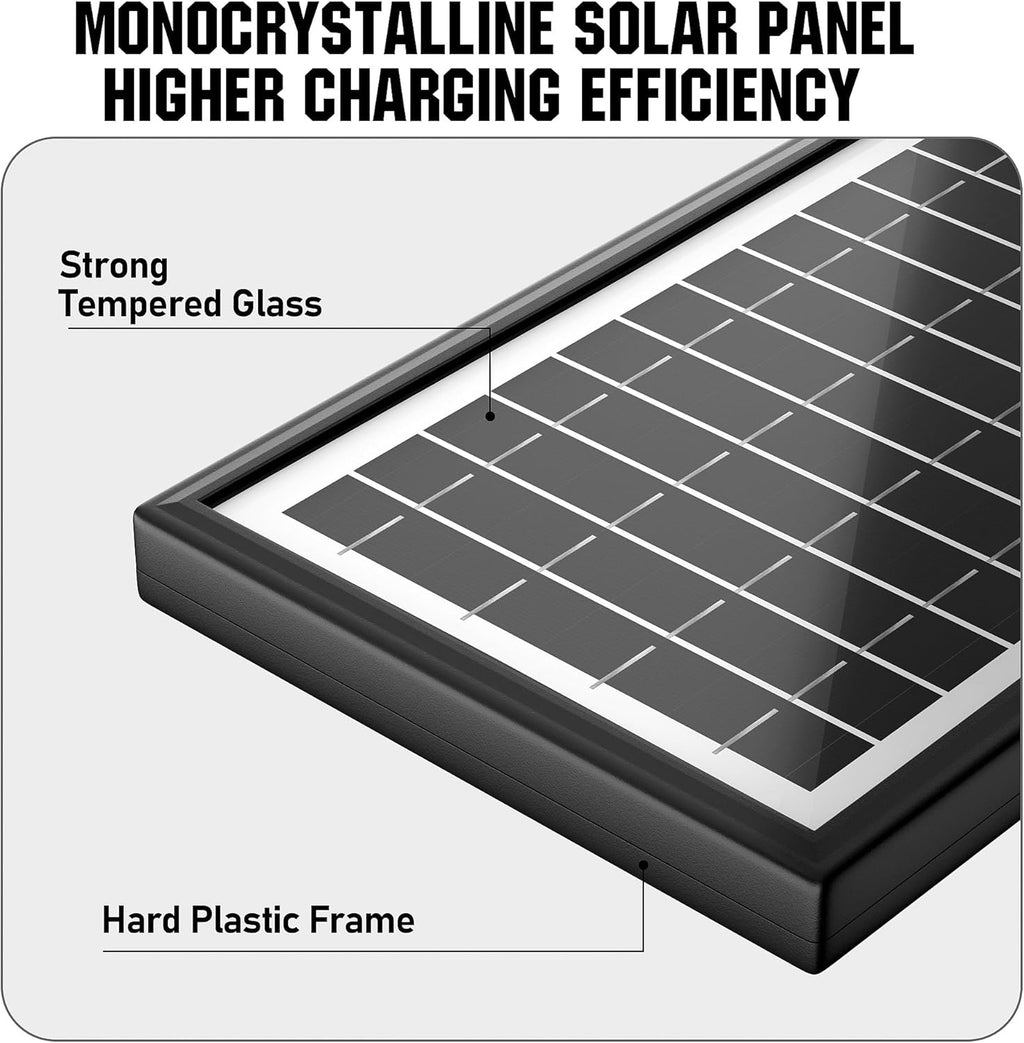 Solar Panel with 7500mA Battery, DC 6V/9V/12V Output D855