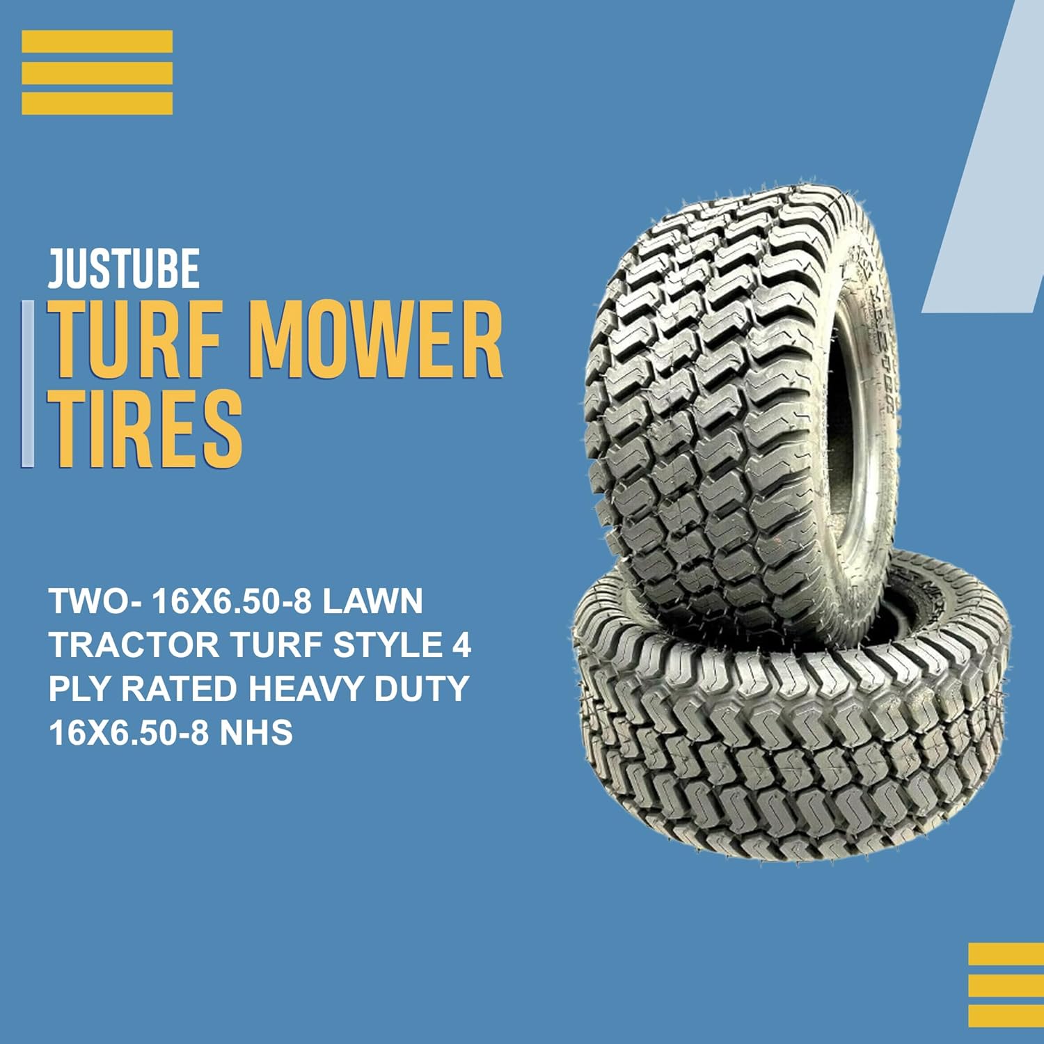 16x6.50-8 Lawn Tractor Turf Tire 4 Ply Rated B8166