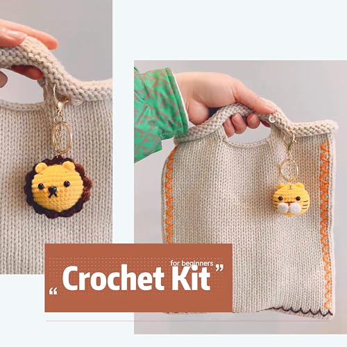 8 Packs Crochet Animal Kit for Beginners E883