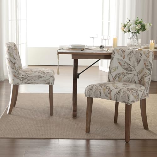 White Upholstered Dining Chairs Set of 2 with Cane Backs N18371