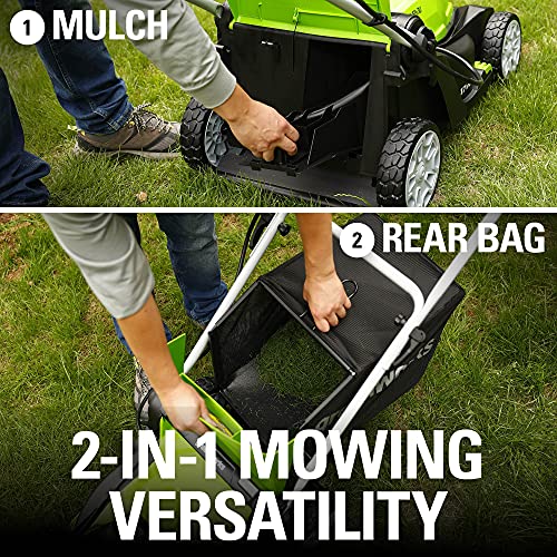 40V 17" Cordless Push Lawn Mower with 4.0Ah Battery and Charger B10733