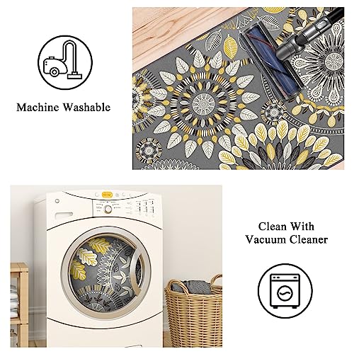 Farmhouse Kitchen Rugs Sets of 3, Non Slip Washable Kitchen Mat O2976