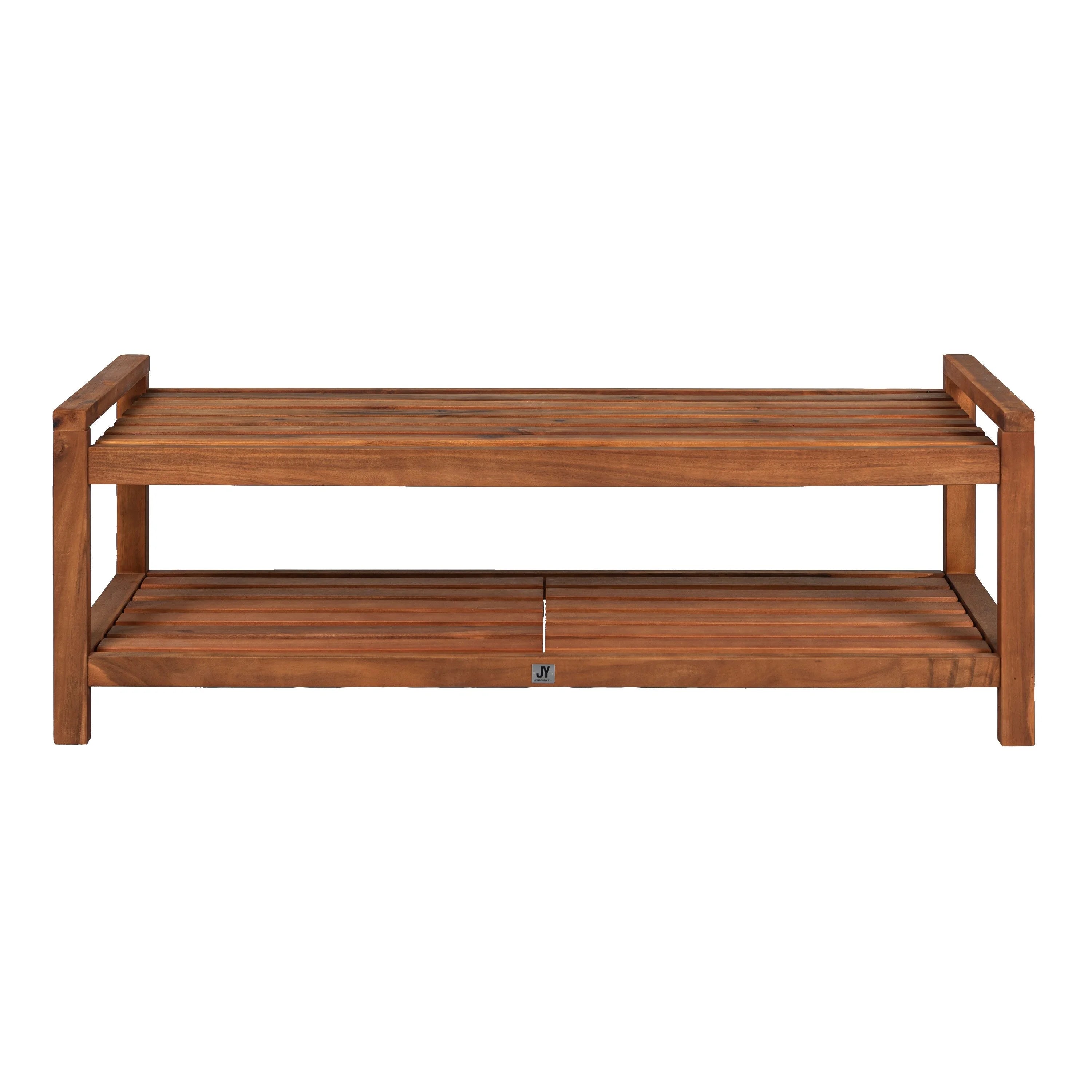 Teak Acacia Wood 3-Seat Outdoor Bench R95469