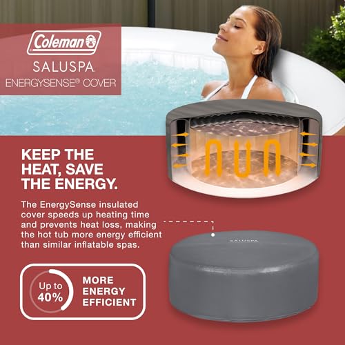 Black Round Inflatable Hot Tub with Insulated Cover Q1765