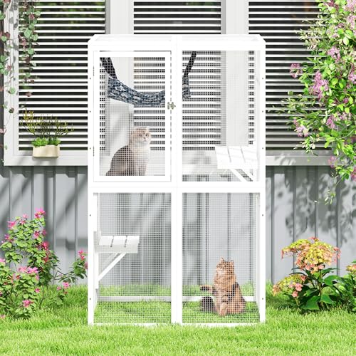 Black Wooden Cat Enclosure O831470