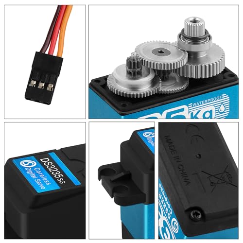 35KG High Torque Coreless Motor Servo Waterproof Metal Gear Digital Stainless Steel Gear Servo with 25T Servo Arm K9738