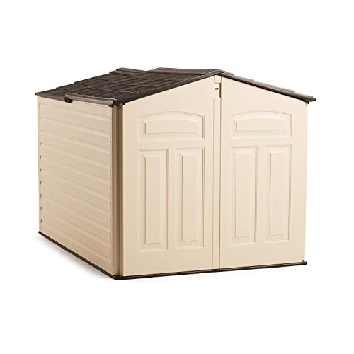 Beige/Brown 5 x 6.5 Ft Resin Outdoor Storage Shed C44976
