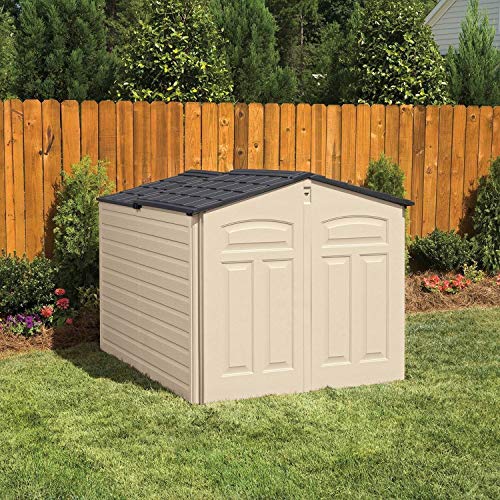 Beige/Brown 5 x 6.5 Ft Resin Outdoor Storage Shed C44976