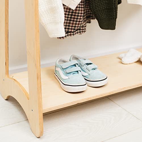 Dark Walnut Wooden Clothing Rack X6834