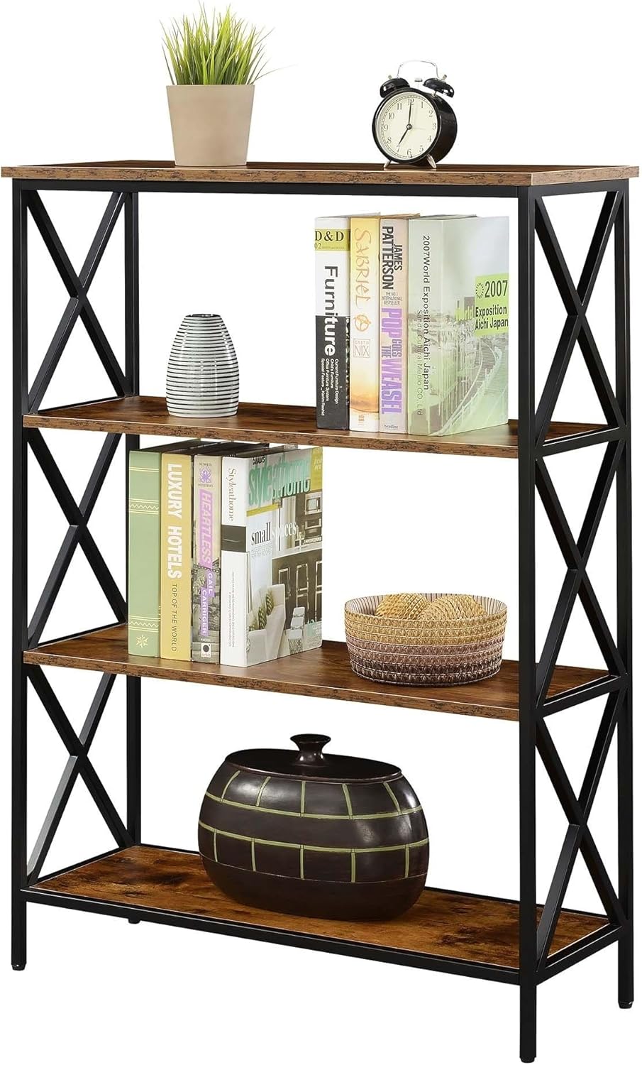 4 Tier Bookcase with Open Shelves A40303