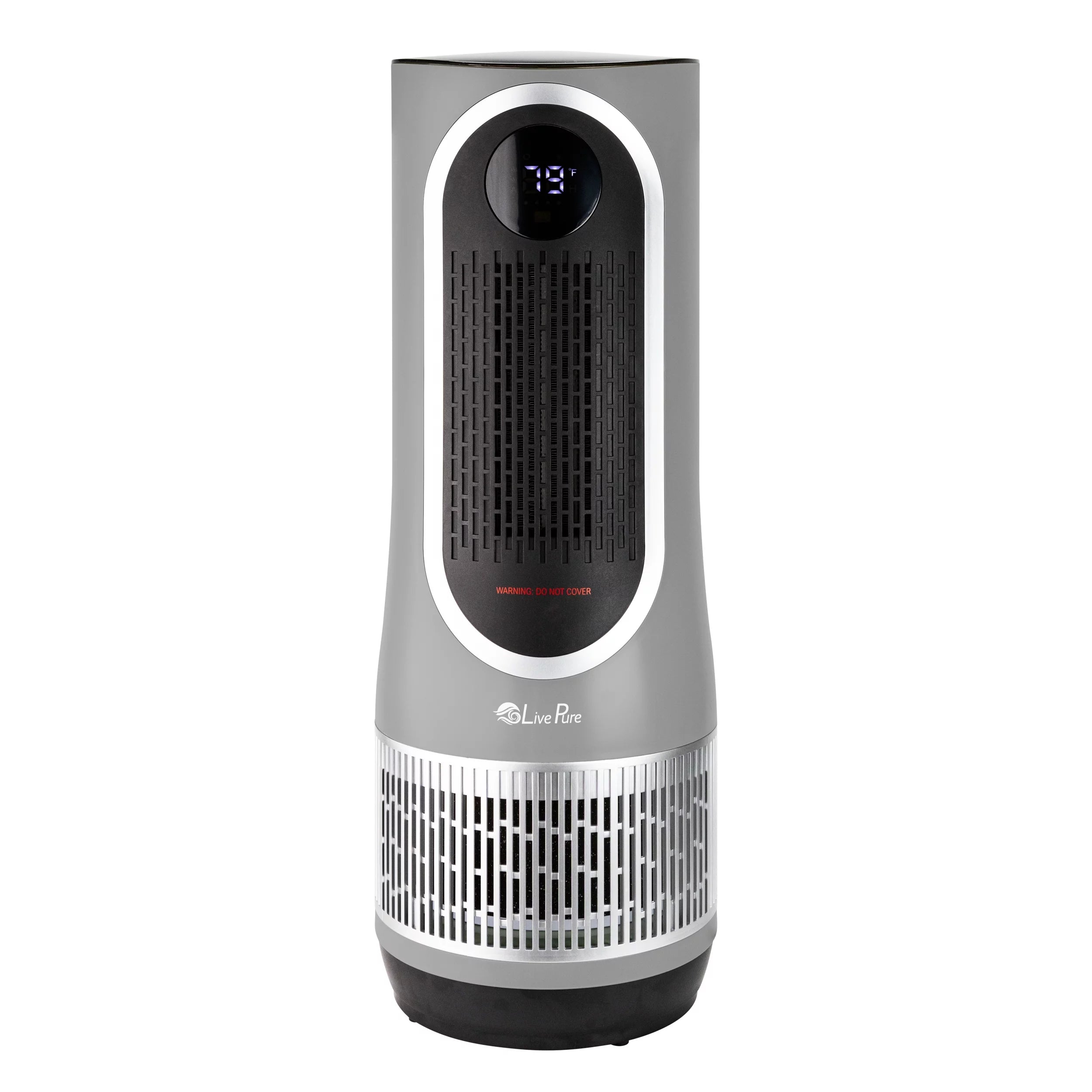 Gray 2 in 1 Air Purifier & Heater with HEPA Filtration C140324