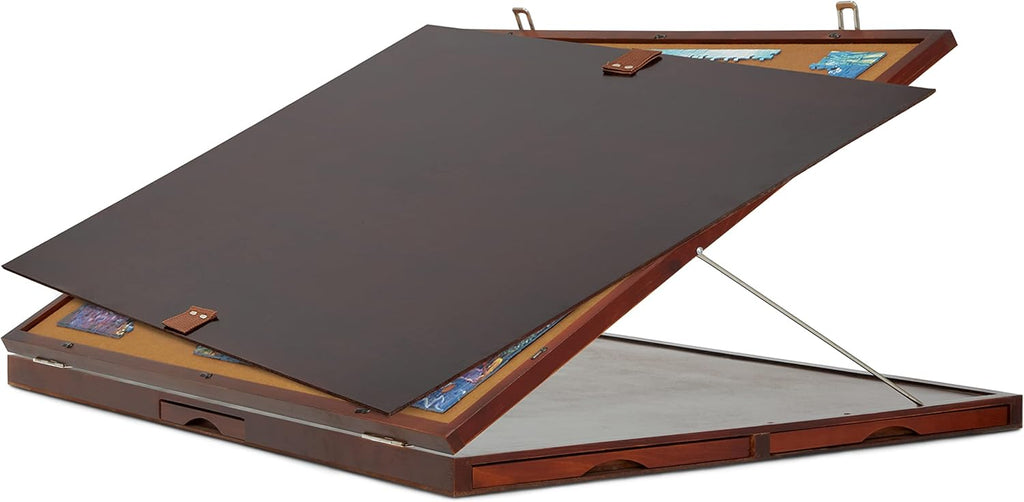 1500-Piece Tilting Puzzle Board with Felt Surface, 6 Removable Sorting Drawers, 27” x 35” Wooden Jigsaw Puzzle Table S949231