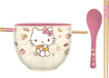20 Ounce Ceramic Ramen Noodle Rice Bowl with Chopsticks and Spoon K49302