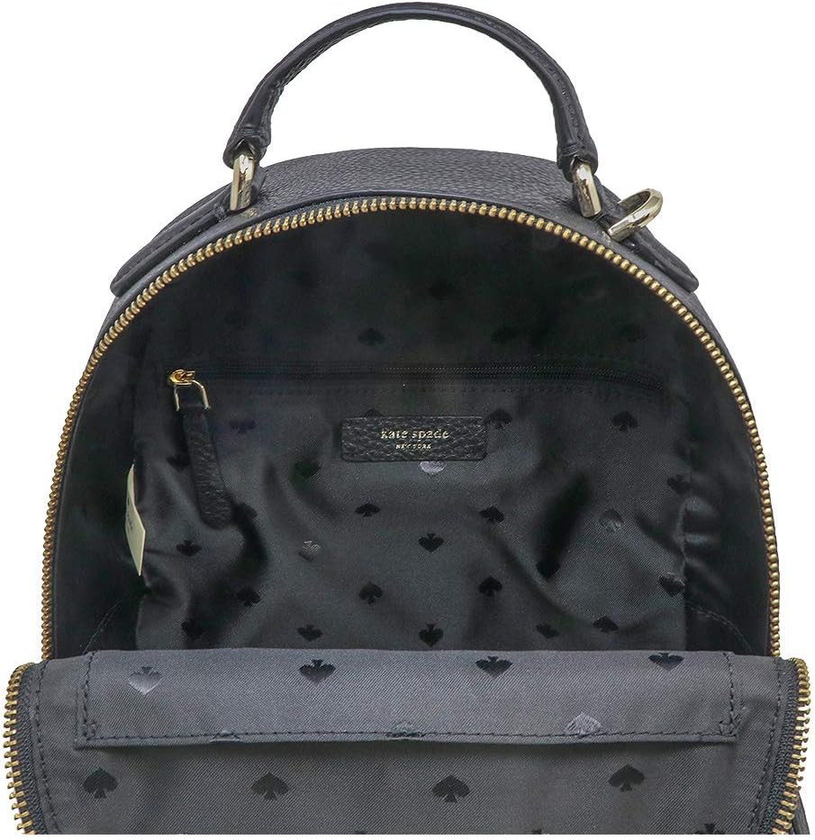 Black Medium Leather Backpack K912
