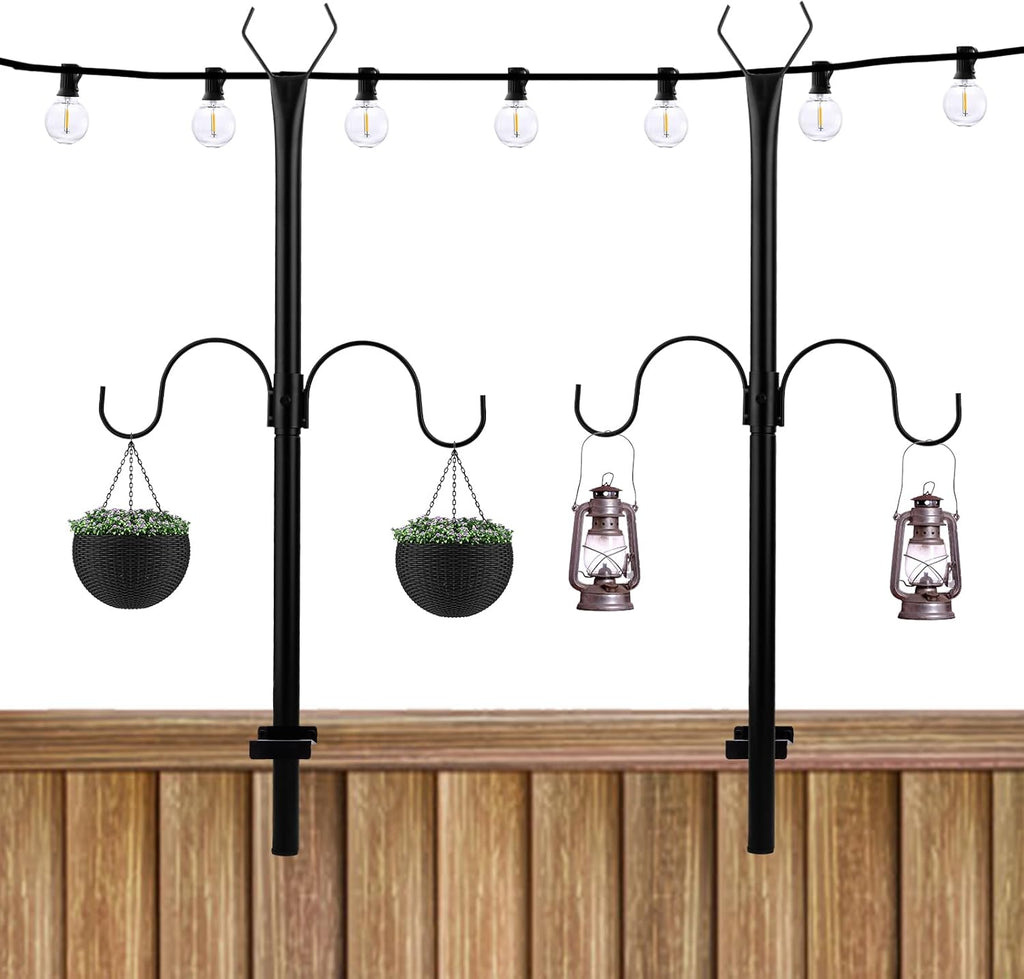 2 Pack Adjustable Metal String Light Poles R804671