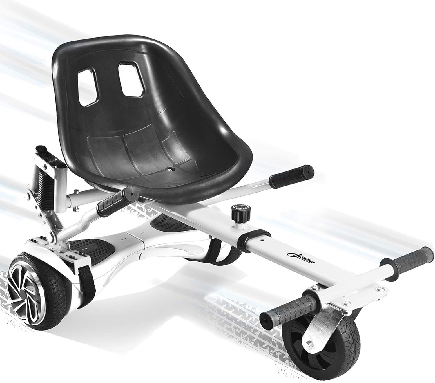 Black Hoverboard Seat Attachment with Off-Road Tire O373