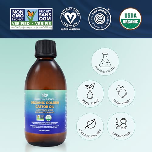 Organic Golden Castor Oil 8.4 oz C5638