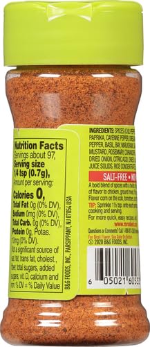 2.4 Ounce Fiesta Lime Salt-Free Seasoning Blend W402580