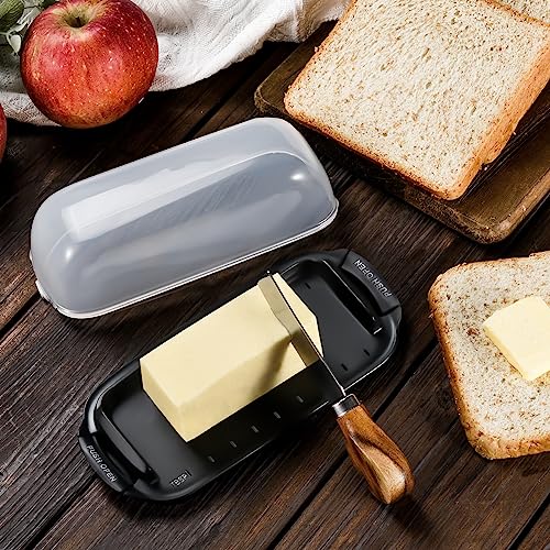 Butter Dish with Lid, Airtight Plastic Butter Keeper Tray A30872