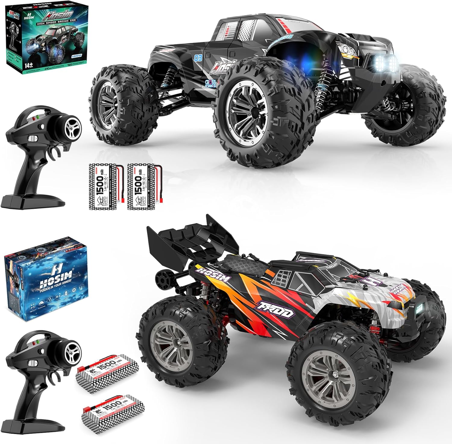 1:10 Scale 48+ KMH Remote Control Car & 1:14 Fast 52+ KMH High Speed RC Truck Z486